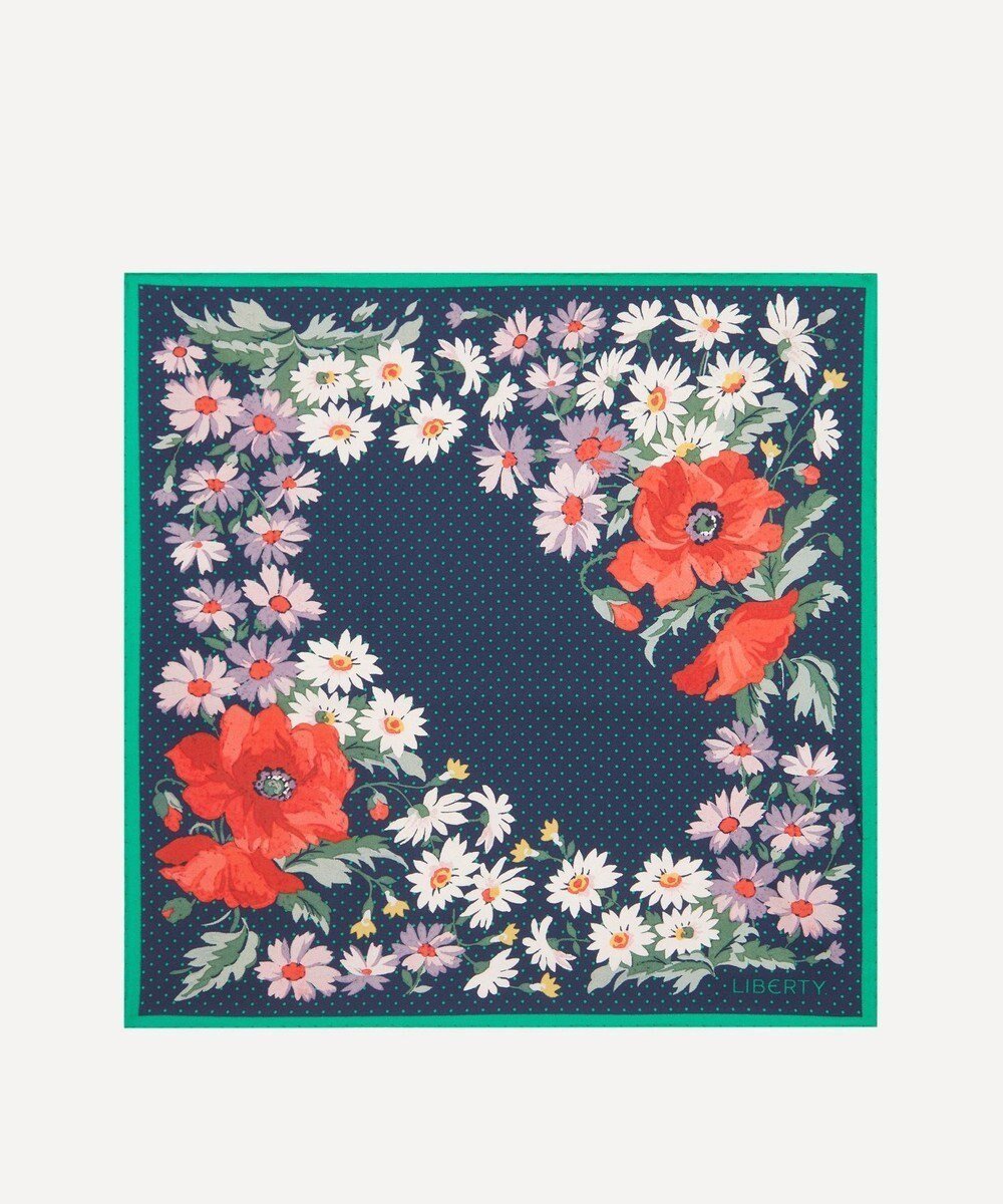 【リバティ/LIBERTY】のアベリア ブーケ 45x45 シルク スカーフ インテリア・キッズ・メンズ・レディースファッション・服の通販 founy(ファニー) 　ファッション　Fashion　レディースファッション　Fashion for Women　イタリア　Italy　シルク　Silk, 100% Silk　スカーフ　Scarf, Neckwear　バンダナ　Bandana, Head Scarf　マーガレット　Marguerite, Daisy Pattern　グリーン|ID: prp329100004669243 ipo3291000000033761091