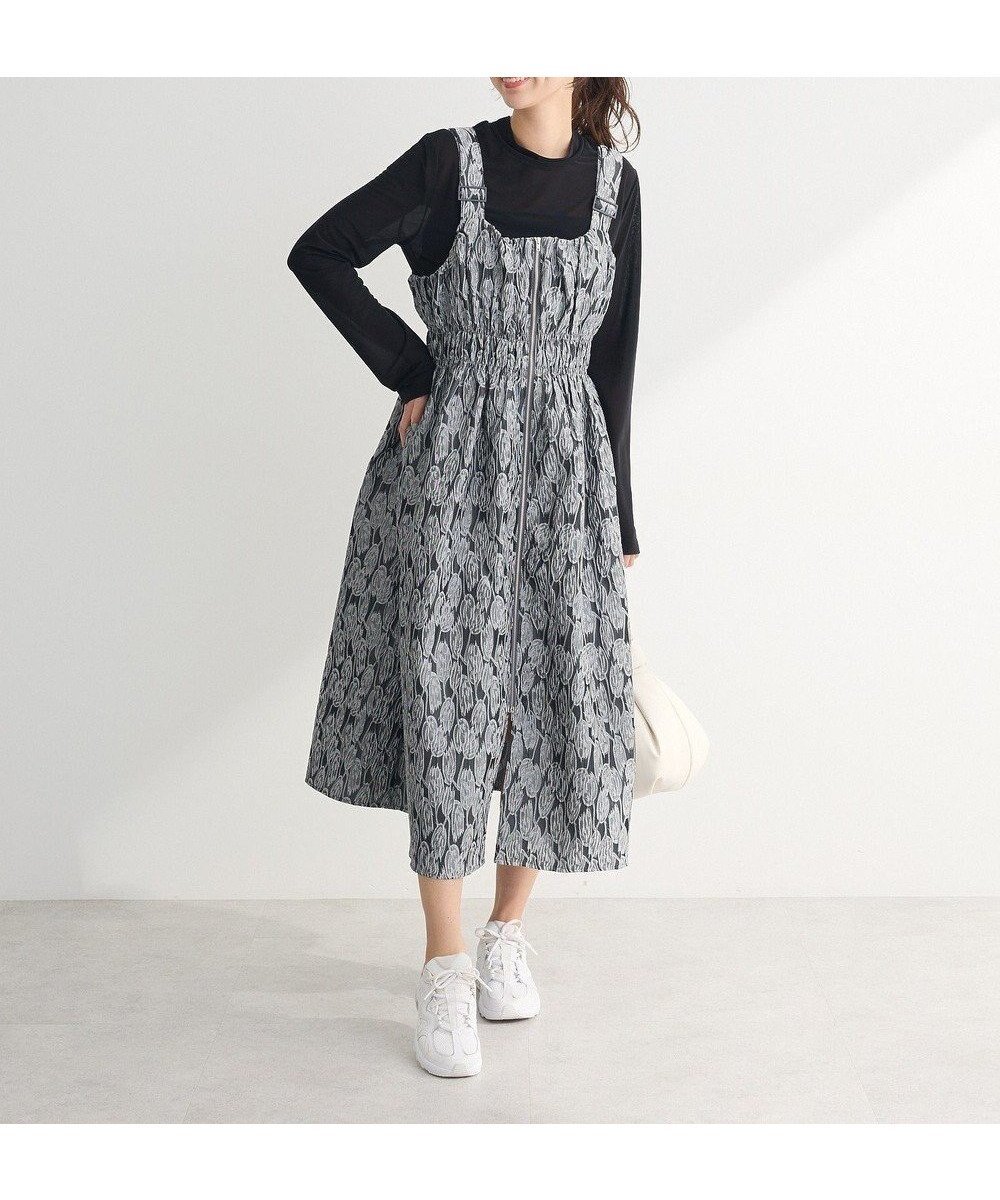 【グリーンパークス/Green Parks】の・SUGAR SPOON ジャカードジャンスカ インテリア・キッズ・メンズ・レディースファッション・服の通販 founy(ファニー) 　ファッション　Fashion　レディースファッション　Fashion for Women　スカート　Skirts　おすすめ　Recommended / Our Picks　インナー　Innerwear　ダブル　Double, Double-Breasted　フェミニン　Feminine, Girly　フロント　Front, Front Design　ポケット　Pocket, Pocket Detail　ラップ　Wrap, Wrap Design　ロング　Long, Long-Length　エレガント 上品　Elegant　夏　Summer　春　Spring　S/S・春夏　SS, Spring/Summer, Warm Season　Gray|ID: prp329100004669307 ipo3291000000033761300