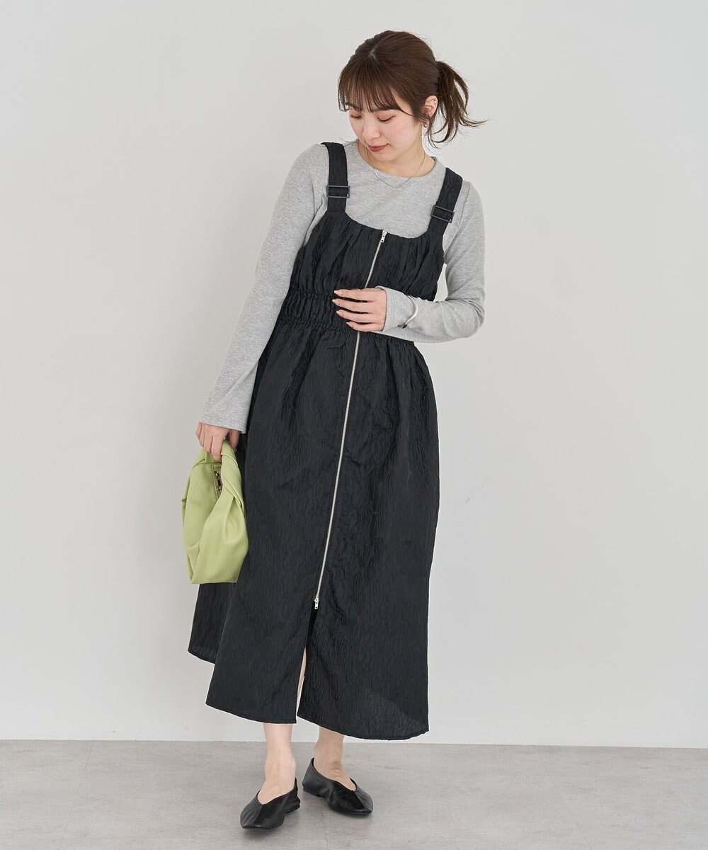 【グリーンパークス/Green Parks】の・SUGAR SPOON ジャカードジャンスカ インテリア・キッズ・メンズ・レディースファッション・服の通販 founy(ファニー) 　ファッション　Fashion　レディースファッション　Fashion for Women　スカート　Skirts　おすすめ　Recommended / Our Picks　インナー　Innerwear　ダブル　Double, Double-Breasted　フェミニン　Feminine, Girly　フロント　Front, Front Design　ポケット　Pocket, Pocket Detail　ラップ　Wrap, Wrap Design　ロング　Long, Long-Length　エレガント 上品　Elegant　夏　Summer　春　Spring　S/S・春夏　SS, Spring/Summer, Warm Season　Black|ID: prp329100004669307 ipo3291000000033761301