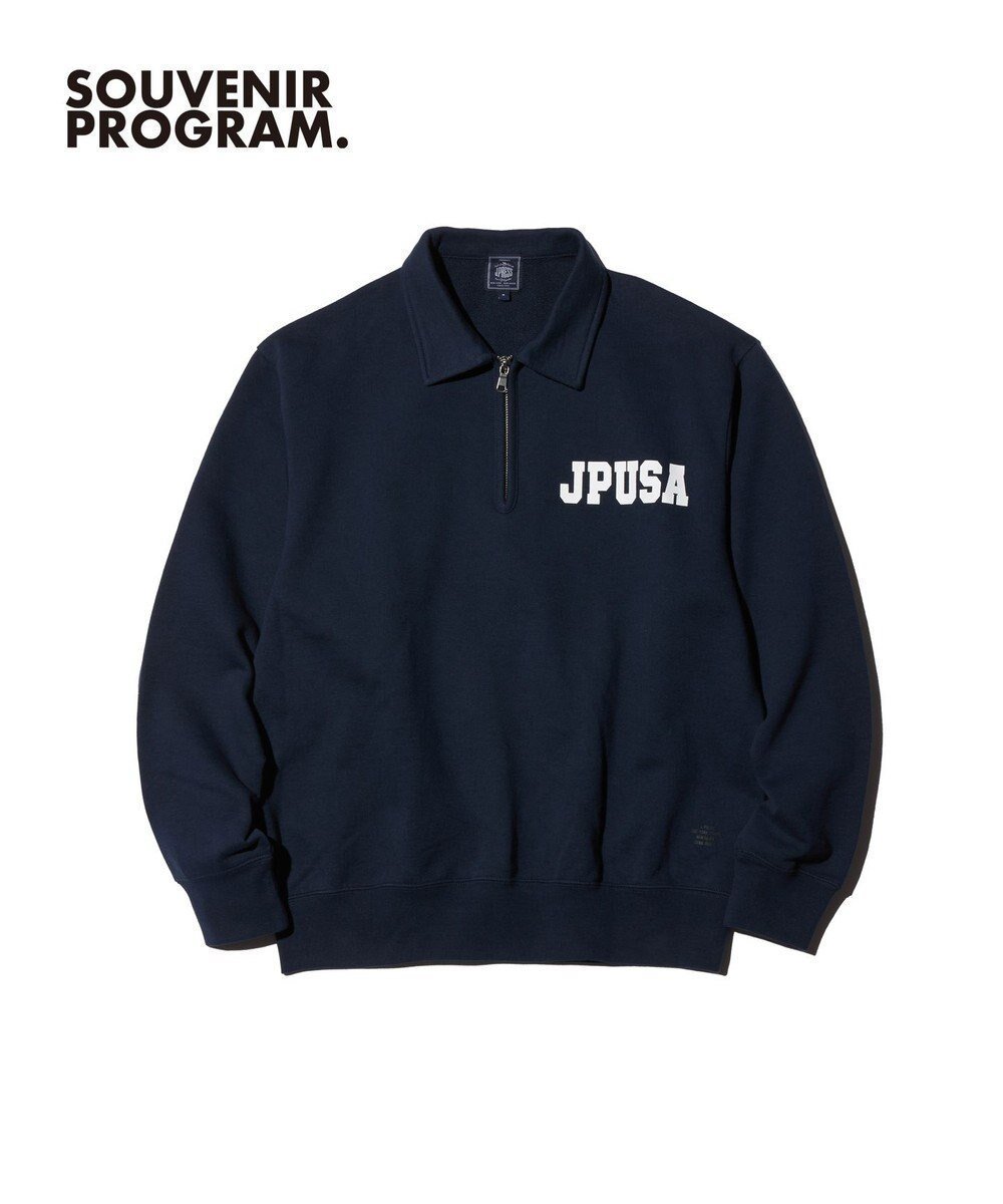 【ジェイ プレス/J.PRESS / MEN】の【J.PRESS ORIGINALS】Supima Recycle French Terry Logo Sweat Zip-Shirts インテリア・キッズ・メンズ・レディースファッション・服の通販 founy(ファニー) 　ファッション　Fashion　レディースファッション　Fashion for Women　トップス・カットソー　Cut & Sew Tops　シャツ・ブラウス・オフィスカジュアル　Elegant Blouses & Button-Ups　レディースパーカー・カジュアルフーディー　Casual Hoodies & Sweatshirts　スウェット・クルーネックトップス　Sweatshirts & Crewnecks / Relaxed Fit Sweat Tops　アメリカン　American Style　クラシック　Classic, Timeless Style　スウェット / スエット　Sweatshirt, Sweatwear　スーピマ　Supima, Premium Cotton　トレンド　Trend, Trending Now　フロント　Front, Front Design　プリント　Print, Printed Pattern　ミリタリー　Military, Army Style　リラックス　Relax, Relaxed Fit　A/W・秋冬　Autumn/Winter　S/S・春夏　SS, Spring/Summer, Warm Season　夏　Summer　ネイビー系|ID: prp329100004669349 ipo3291000000033761445