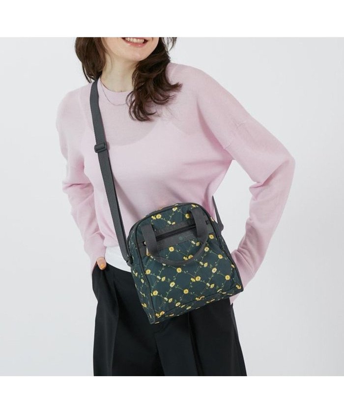【レスポートサック/LeSportsac】のN/S MINI SATCHEL/デイジークロスグリーン インテリア・キッズ・メンズ・レディースファッション・服の通販 founy(ファニー) https://founy.com/ ファッション Fashion レディースファッション Fashion for Women コンパクト Compact, Small Size フラワー Flower, Floral プリント Print, Printed Pattern ポケット Pocket, Pocket Detail 財布 Wallet, Purse |ID: prp329100004669395 ipo3291000000033761605