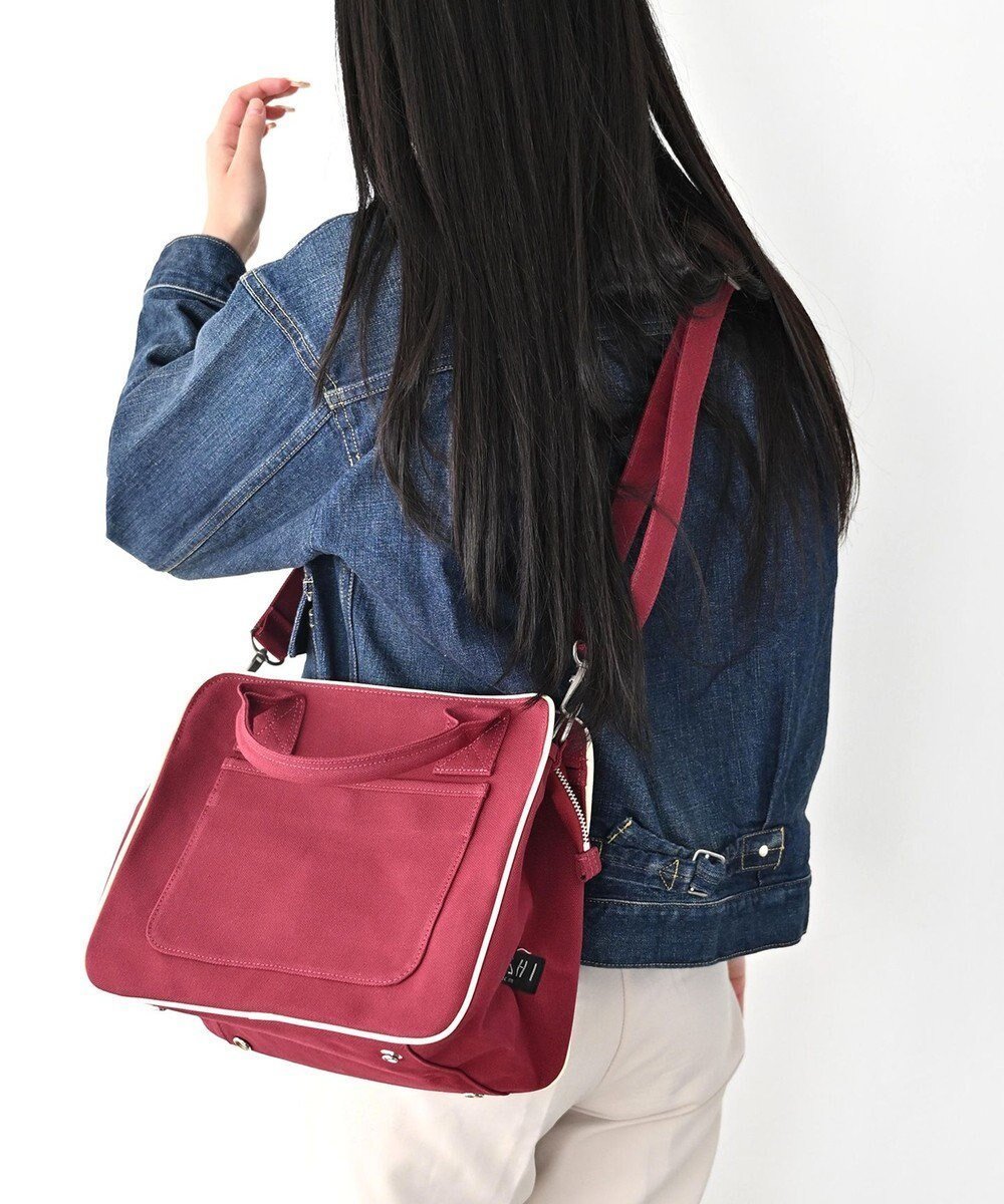 【ユーシ/YUSHI】のARLE - 2WAY SHOULDER 帆布手さげ ショルダーバッグ インテリア・キッズ・メンズ・レディースファッション・服の通販 founy(ファニー) 　ファッション　Fashion　レディースファッション　Fashion for Women　バッグ　Bags　ショルダー　Shoulder, Shoulder Strap　シンプル　Simple, Minimal　トレンド　Trend, Trending Now　定番　Standard, Basic Item　人気　Popular, Best Seller　パイピング　Piping, Trim Design　フィット　Fit, Slim Fit　フラップ　Flap, Flap Pocket　ボストンバッグ　Boston Bag, Retro Bag　ポケット　Pocket, Pocket Detail　日本製　Made In Japan　ビジネス 仕事 通勤　Business / Work / Commuting　ワイン|ID: prp329100004669415 ipo3291000000033761658