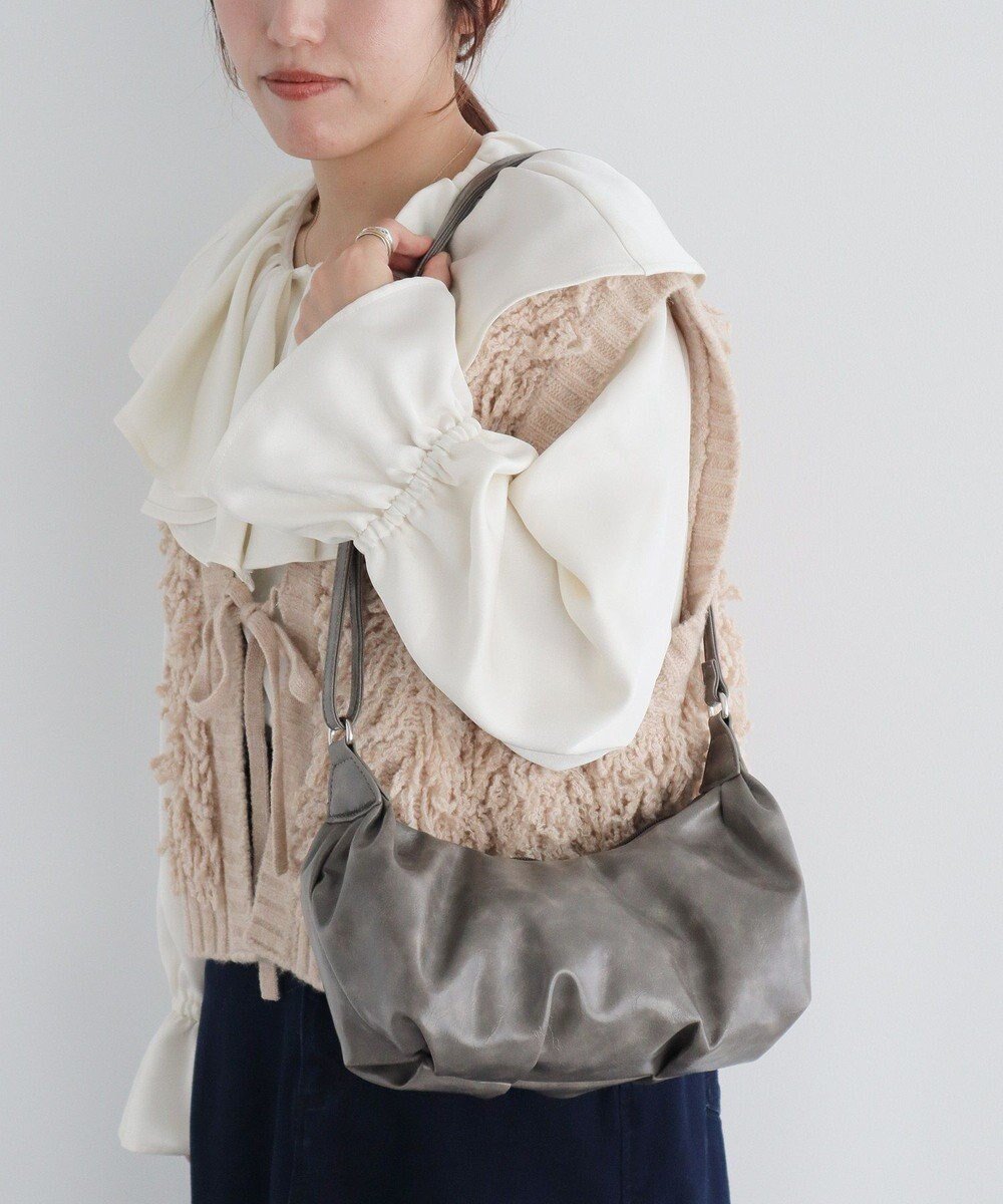 【クラフトスタンダードブティック/CRAFT STANDARD BOUTIQUE】のヴィンテージライクギャザーショルダーバッグ インテリア・キッズ・メンズ・レディースファッション・服の通販 founy(ファニー) ファッション Fashion レディースファッション Fashion for Women バッグ Bags 2025年 2025 2025春夏・S/S Spring/Summer 2025 SS25 ショルダー Shoulder, Shoulder Strap シンプル Simple, Minimal デニム Denim, Jeans Material フォルム Silhouette, Form Gray|ID: prp329100004669440 ipo3291000000033761753