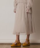 【グレース コンチネンタル/GRACE CONTINENTAL】のチュールマチプリーツスカート ベージュ|ID: prp329100004669456 ipo3291000000033761807