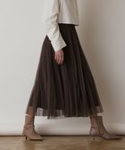 【グレース コンチネンタル/GRACE CONTINENTAL】のチュールマチプリーツスカート ブラウン|ID: prp329100004669456 ipo3291000000033761809