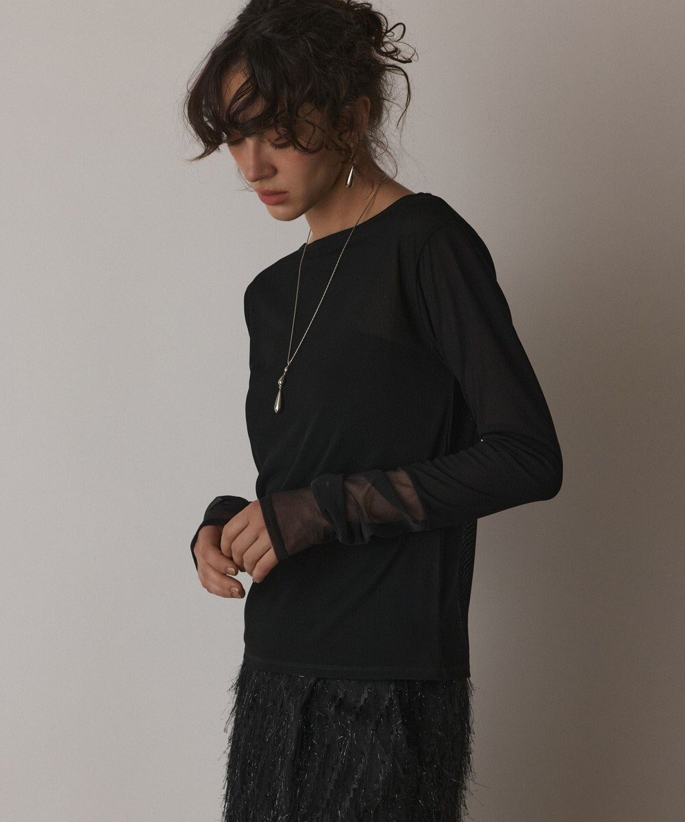 【グレース コンチネンタル/GRACE CONTINENTAL】のシアーアセテートカットトップ インテリア・キッズ・メンズ・レディースファッション・服の通販 founy(ファニー) ファッション Fashion レディースファッション Fashion for Women トップス・カットソー Cut & Sew Tops シャツ・ブラウス・オフィスカジュアル Elegant Blouses & Button-Ups ロングTシャツ・Tシャツ Longline T-Shirts & Tees カットソー・ベーシックTシャツ Cut-and-Sewn Tops / Stretch Tees & Basics インナー Innerwear オレンジ Orange カットソー Cut and Sewn Top カーディガン Cardigan, Knitwear シアー Sheer, See-Through ジャケット Jacket, Outerwear 夏 Summer 春 Spring S/S・春夏 SS, Spring/Summer, Warm Season ブラック|ID: prp329100004669459 ipo3291000000033761822