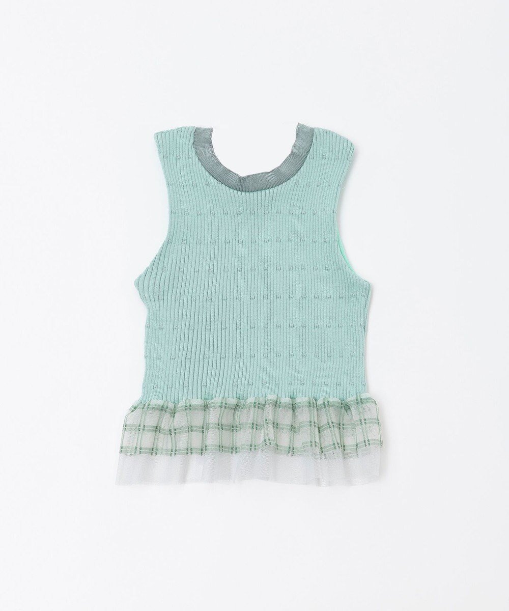 【トリコテ/Tricote】のリブノースリーブニット インテリア・キッズ・メンズ・レディースファッション・服の通販 founy(ファニー) 　ファッション　Fashion　レディースファッション　Fashion for Women　トップス・カットソー　Cut & Sew Tops　ニット　Knit Tops & Sweaters　キャミソール&ノースリーブ　Camisoles & Sleeveless Tops　アイレット　Eyelet Lace　インナー　Innerwear　春　Spring　カットソー　Cut and Sewn Top　タンク　Tank Top, Sleeveless Top　タンブラー　Tumbler, Travel Mug　チェック　Check, Plaid, Tartan　チュール　Tulip, Tulip Motif　フリル　Frill, Ruffle　ベーシック　Basic, Essential　S/S・春夏　SS, Spring/Summer, Warm Season　おすすめ　Recommended / Our Picks　夏　Summer　エレガント 上品　Elegant　40MINT|ID: prp329100004669491 ipo3291000000033761910