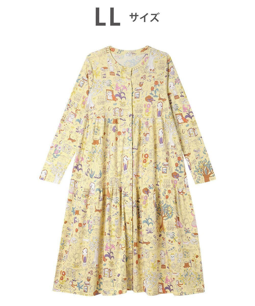 【ツモリチサト スリープ/tsumori chisato SLEEP】のツモリチサト ルームウエア ワンピース 長袖 綿100%(本体) ロング丈(ふくらはぎ付近) UNX533 /ワコール インテリア・キッズ・メンズ・レディースファッション・服の通販 founy(ファニー) 　ファッション　Fashion　レディースファッション　Fashion for Women　ワンピース　Dresses　パジャマ　Pajamas, Sleepwear　ポケット　Pocket, Pocket Detail　ロング　Long, Long-Length　長袖　Long Sleeve, Full Sleeve　クリーム|ID: prp329100004669523 ipo3291000000033762016