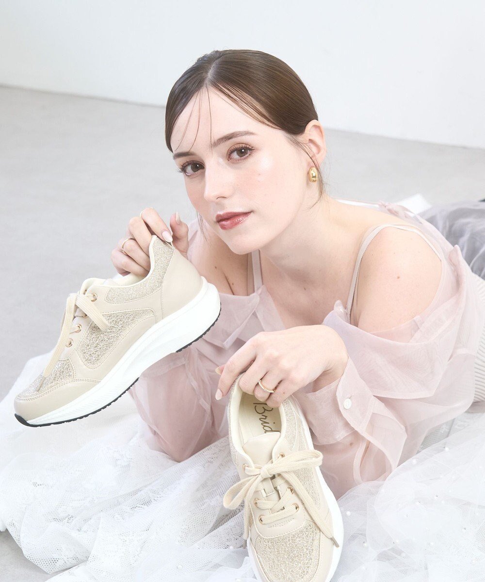 【ブリジット バーキン/Bridget Birkin】の【Bridget Birkin】ラメレーススニーカー インテリア・キッズ・メンズ・レディースファッション・服の通販 founy(ファニー) ファッション Fashion レディースファッション Fashion for Women スニーカー Sneakers, Trainers ループ Loop, Loop Knit レース Lace, Lace Fabric ベージュ|ID: prp329100004669527 ipo3291000000033762031