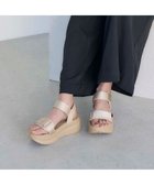 【モード エ ジャコモ/MODE ET JACOMO】のnoyau 厚底サテンベルクロスポーツサンダル ベージュ|ID: prp329100004669545 ipo3291000000034595084