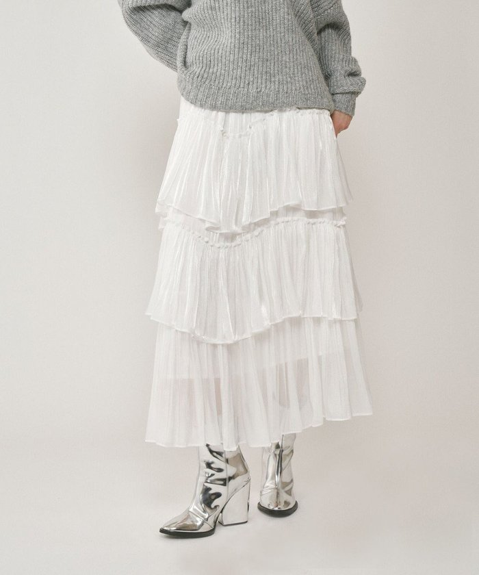 【グレース コンチネンタル/GRACE CONTINENTAL】のイレギュラーティアードスカート インテリア・キッズ・メンズ・レディースファッション・服の通販 founy(ファニー) https://founy.com/ ファッション Fashion レディースファッション Fashion for Women スカート Skirts ティアードスカート Tiered Skirts スニーカー Sneakers, Trainers ティアードスカート Tiered Skirt, Flounced Skirt ロマンティック Romantic, Feminine Style ロング Long, Long-Length エレガント 上品 Elegant 夏 Summer 春 Spring S/S・春夏 SS, Spring/Summer, Warm Season |ID: prp329100004669557 ipo3291000000033762134