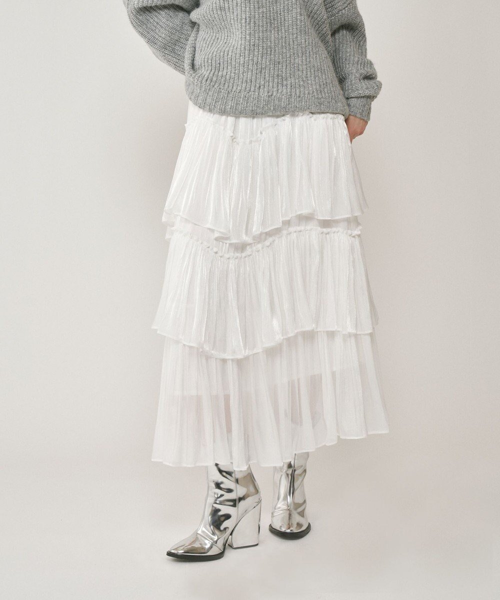 【グレース コンチネンタル/GRACE CONTINENTAL】のイレギュラーティアードスカート 人気、トレンドファッション・服の通販 founy(ファニー) 　ファッション　Fashion　レディースファッション　Fashion for Women　スカート　Skirts　ティアードスカート　Tiered Skirts　スニーカー　Sneakers, Trainers　ティアードスカート　Tiered Skirt, Flounced Skirt　ロマンティック　Romantic, Feminine Style　ロング　Long, Long-Length　エレガント 上品　Elegant　夏　Summer　春　Spring　S/S・春夏　SS, Spring/Summer, Warm Season　 other-1|ID: prp329100004669557 ipo3291000000033762134