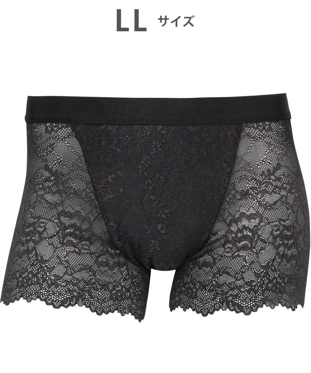 【ワコール/Wacoal / MEN】のWACOAL MEN 【レースボクサー】 ボクサーパンツ ユニセックス 通気性 スカラ始末(裾部分) マチ部分の肌側は綿素材 レディース メンズ WT8822 /ワコールメン インテリア・キッズ・メンズ・レディースファッション・服の通販 founy(ファニー) 　ファッション　Fashion　レディースファッション　Fashion for Women　パンツ　Pants & Trousers　アンダー　Underwear Essentials　人気　Popular, Best Seller　フロント　Front, Front Design　メンズ　Men's, Menswear　レース　Lace, Lace Fabric　ブラック|ID: prp329100004669571 ipo3291000000033762189
