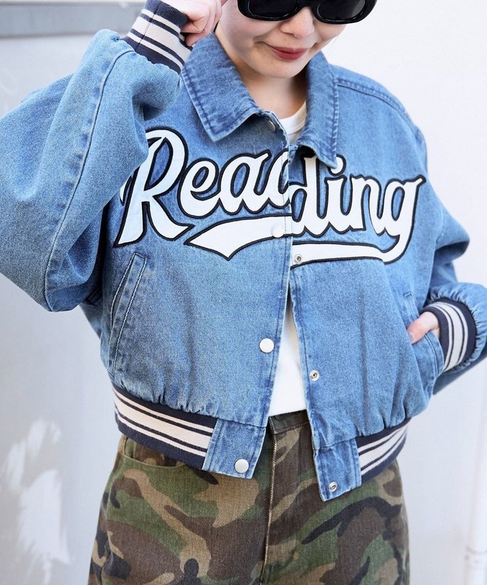 【ウィゴー/WEGO】のスタジアムロゴデニムショートスタジャン インテリア・キッズ・メンズ・レディースファッション・服の通販 founy(ファニー) https://founy.com/ ファッション Fashion レディースファッション Fashion for Women アウター Coat / Outerwear Collection レディースジャケット・軽アウター Jackets 春 Spring カーゴパンツ Cargo Pants, Utility Pants 切替 Switching, Contrast Panel ショート Short, Short Length ジャケット Jacket, Outerwear スポーティ Sporty, Casual Athletic スマホ Smartphone, Mobile Device デニム Denim, Jeans Material バランス Balance, Style Balance パーカー Hoodie, Parka フロント Front, Front Design ブルゾン Blouson, Bomber Jacket ワイド Wide, Wide Fit S/S・春夏 SS, Spring/Summer, Warm Season おすすめ Recommended / Our Picks 夏 Summer |ID: prp329100004669806 ipo3291000000033763971