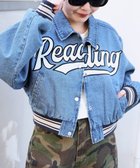 【ウィゴー/WEGO】のスタジアムロゴデニムショートスタジャン デニム中濃色|ID: prp329100004669806 ipo3291000000033763972