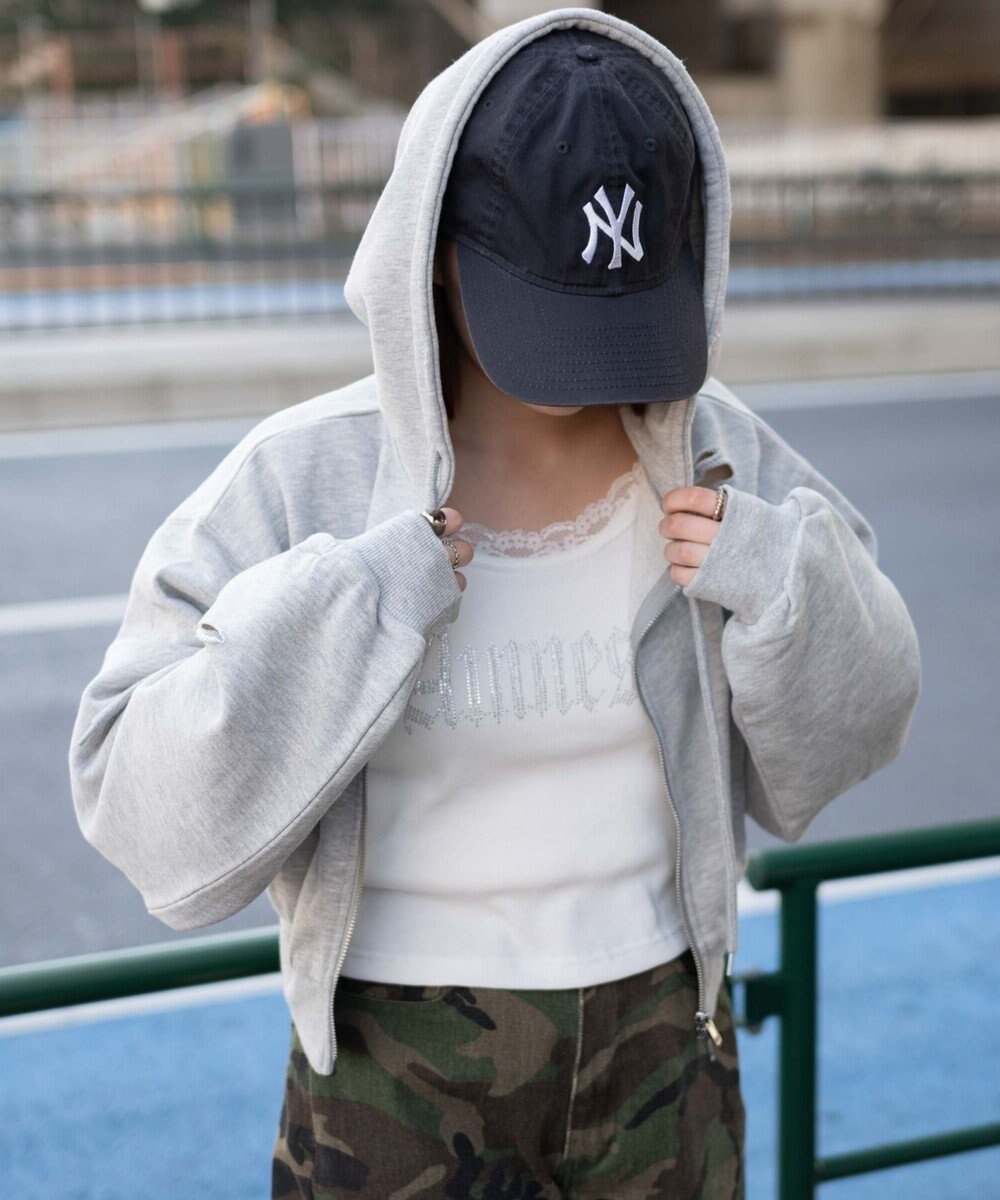 【ウィゴー/WEGO】のダメージショートジップパーカー インテリア・キッズ・メンズ・レディースファッション・服の通販 founy(ファニー) 　ファッション　Fashion　レディースファッション　Fashion for Women　トップス・カットソー　Cut & Sew Tops　レディースパーカー・カジュアルフーディー　Casual Hoodies & Sweatshirts　おすすめ　Recommended / Our Picks　インナー　Innerwear　キャミ　Camisole, Cami Top　コンパクト　Compact, Small Size　ショート　Short, Short Length　ジップ　Zip, Zipper　スマホ　Smartphone, Mobile Device　セットアップ　Set-Up, Coordinated Outfit　タンク　Tank Top, Sleeveless Top　ダメージ　Distressed, Destroyed　パーカー　Hoodie, Parka　夏　Summer　春　Spring　S/S・春夏　SS, Spring/Summer, Warm Season　長袖　Long Sleeve, Full Sleeve　杢グレー|ID: prp329100004669813 ipo3291000000033763999