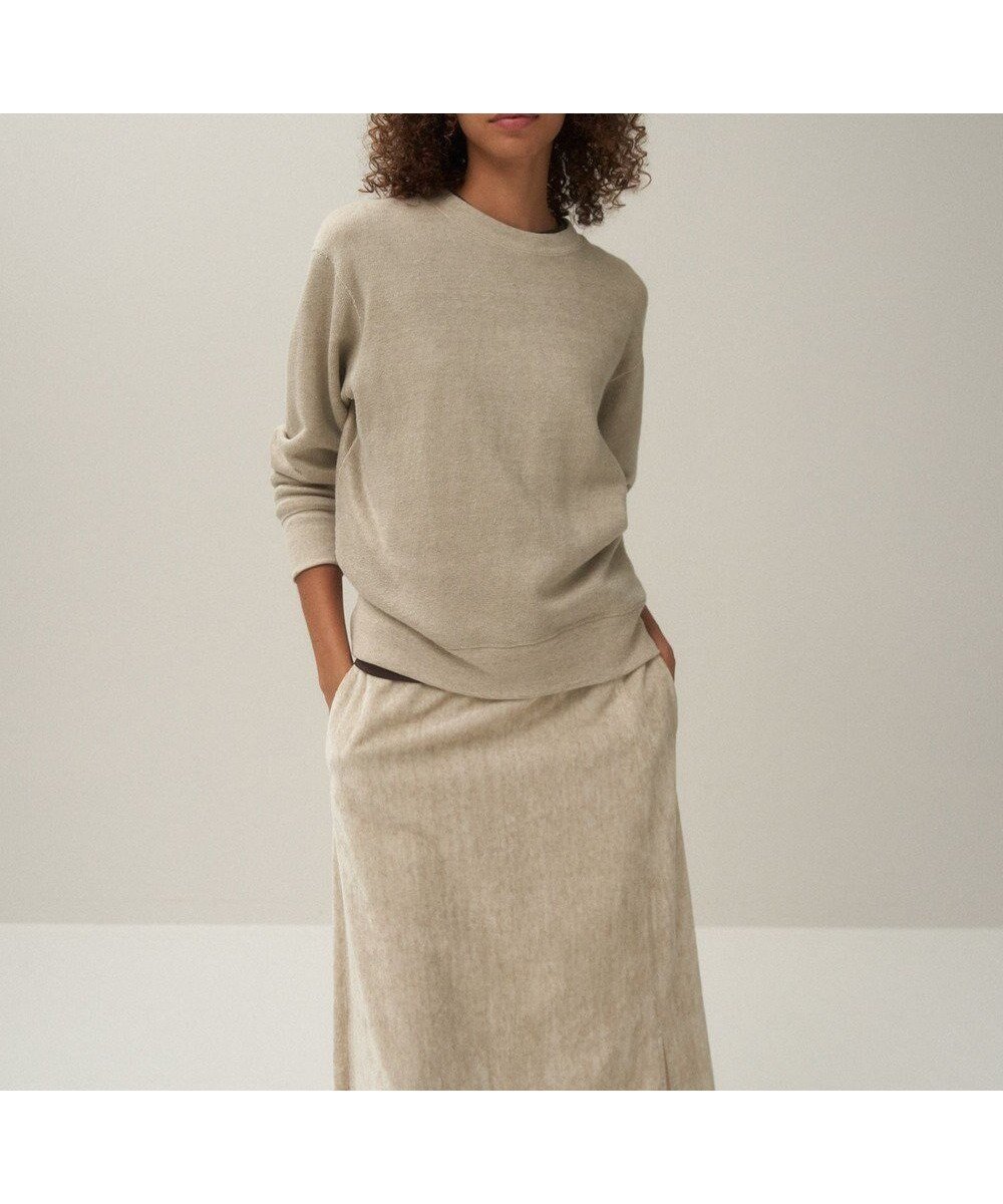 【エイトン/ATON】のLINEN JERSEY ロングスリーブプルオーバー インテリア・キッズ・メンズ・レディースファッション・服の通販 founy(ファニー) 　ファッション　Fashion　レディースファッション　Fashion for Women　トップス・カットソー　Cut & Sew Tops　レディースパーカー・カジュアルフーディー　Casual Hoodies & Sweatshirts　カジュアルプルオーバー・ニットトップス　Pullovers & Knit Tops / Casual Pullovers　スウェット・クルーネックトップス　Sweatshirts & Crewnecks / Relaxed Fit Sweat Tops　インド　Indian Textile　スウェット / スエット　Sweatshirt, Sweatwear　タンク　Tank Top, Sleeveless Top　リネン　Linen, Linen Fabric　リバーシブル　Reversible, Two-Sided　レギュラー　Regular, Standard Fit　夏　Summer　春　Spring　S/S・春夏　SS, Spring/Summer, Warm Season　RAW LINEN|ID: prp329100004669824 ipo3291000000033764043