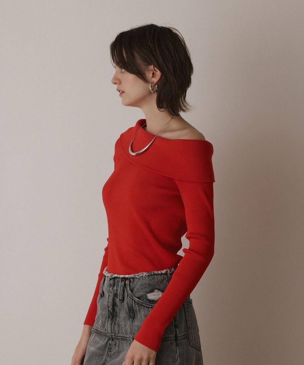 【グレース コンチネンタル/GRACE CONTINENTAL】のオフショルリブニットトップ 人気、トレンドファッション・服の通販 founy(ファニー) ファッション Fashion レディースファッション Fashion for Women トップス・カットソー Cut & Sew Tops ニット Knit Tops & Sweaters ストレッチ Stretch, Stretchy Fabric セーター Sweater, Knitwear フィット Fit, Slim Fit 夏 Summer 定番 Standard, Basic Item 春 Spring S/S・春夏 SS, Spring/Summer, Warm Season other-1|ID: prp329100004669838 ipo3291000000033764089