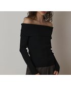 【グレース コンチネンタル/GRACE CONTINENTAL】のオフショルリブニットトップ 人気、トレンドファッション・服の通販 founy(ファニー) ファッション Fashion レディースファッション Fashion for Women トップス・カットソー Cut & Sew Tops ニット Knit Tops & Sweaters ストレッチ Stretch, Stretchy Fabric セーター Sweater, Knitwear フィット Fit, Slim Fit 夏 Summer 定番 Standard, Basic Item 春 Spring S/S・春夏 SS, Spring/Summer, Warm Season thumbnail ブラック|ID: prp329100004669838 ipo3291000000033764091