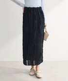 【グリーンパークス/Green Parks】のジャガードストライプフリルIラインスカート Black|ID: prp329100004669844 ipo3291000000033764109