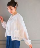 【フェルゥ/Feroux】の【洗える】リボンポケット シアー ブルゾン ホワイト系|ID: prp329100004669880 ipo3291000000033764251