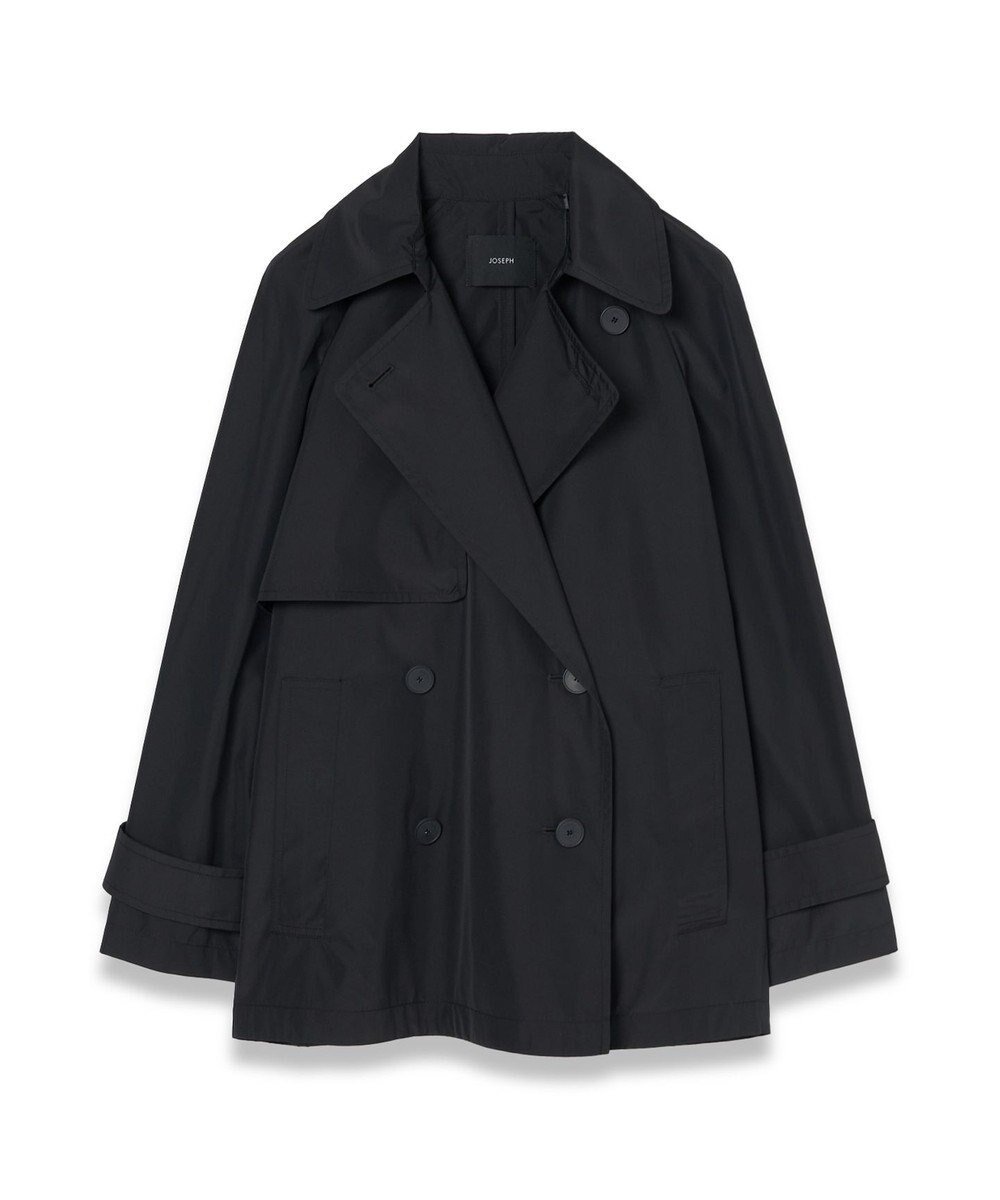 【ジョゼフ/JOSEPH】のレインウェア ショートコート インテリア・キッズ・メンズ・レディースファッション・服の通販 founy(ファニー) 　ファッション　Fashion　レディースファッション　Fashion for Women　アウター　Coat / Outerwear Collection　コート・ロングコート・ピーコート　Long Coats, Peacoats & More　レディースジャケット・軽アウター　Jackets　ショート　Short, Short Length　シンプル　Simple, Minimal　ジャケット　Jacket, Outerwear　タフタ　Taffeta, Structured Fabric　フィット　Fit, Slim Fit　ポケット　Pocket, Pocket Detail　ミドル　Middle Length, Mid Height　ラップ　Wrap, Wrap Design　リラックス　Relax, Relaxed Fit　夏　Summer　春　Spring　S/S・春夏　SS, Spring/Summer, Warm Season　Black|ID: prp329100004669896 ipo3291000000033764316