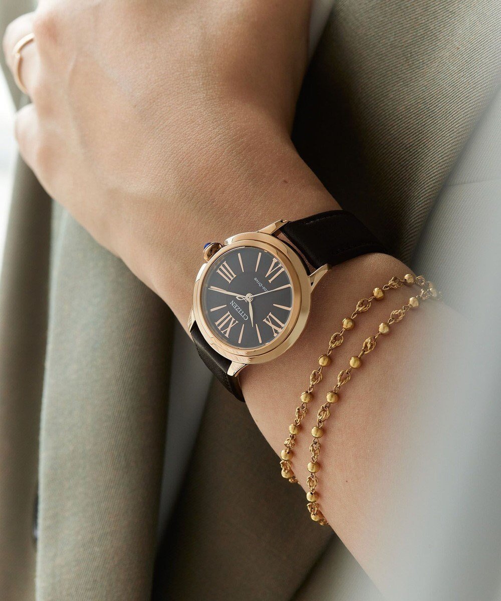 【シチズン/CITIZEN】の【電池交換不要 光発電エコ・ドライブ】、包み込むような 曲線とボリューム感が魅力の高級感ある腕時計 人気、トレンドファッション・服の通販 founy(ファニー) 　ファッション　Fashion　レディースファッション　Fashion for Women　腕時計　Wristwatch　ガラス　Glass, Glassware　スタイリッシュ　Stylish, Fashionable　時計　Watch, Wristwatch　フォルム　Silhouette, Form　リーフ　Leaf, Botanical Leaf　エレガント 上品　Elegant　 other-1|ID: prp329100004669901 ipo3291000000033764333