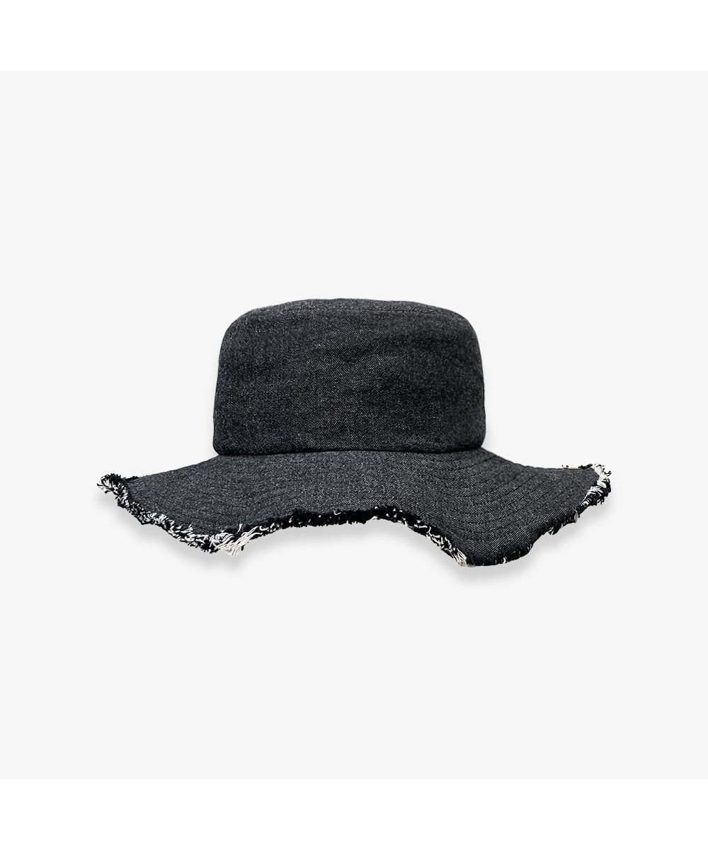 【林八百吉商店/HAYASHIYAOKICHI】のun chapeau デニムフリンジハット インテリア・キッズ・メンズ・レディースファッション・服の通販 founy(ファニー) 　ファッション　Fashion　レディースファッション　Fashion for Women　キャップ&ハット　Hats & Caps　ストライプ　Stripe, Striped Pattern　デニム　Denim, Jeans Material　フリンジ　Fringe, Tassel　帽子　Hat, Headwear　ブラック|ID: prp329100004669912 ipo3291000000033764370