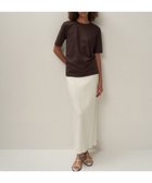 【エイトン/ATON】のLINEN JERSEY ストレートスカート WHITE|ID: prp329100004669923 ipo3291000000033764406