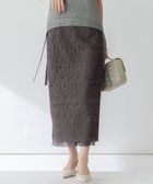 【23区/NIJYUSANKU】の【洗える】ジオメトリックレース Iライン スカート ブラウン系|ID: prp329100004669931 ipo3291000000033764432