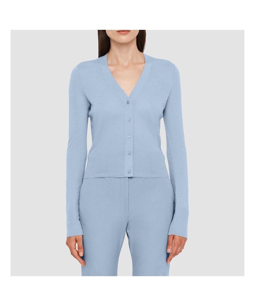 【ジョゼフ/JOSEPH】の【洗える】キャッシュエアー カーディガン インテリア・キッズ・メンズ・レディースファッション・服の通販 founy(ファニー) ファッション Fashion レディースファッション Fashion for Women トップス・カットソー Cut & Sew Tops カーディガン・羽織り Layered Style Cardigans カーディガン Cardigan, Knitwear クラシック Classic, Timeless Style クロップド Cropped, Short Length スリム Slim, Slim Fit フィット Fit, Slim Fit フェザー Feather, Feather Detail 夏 Summer 春 Spring S/S・春夏 SS, Spring/Summer, Warm Season 洗える Machine Washable Faded Sky|ID: prp329100004669938 ipo3291000000033764458