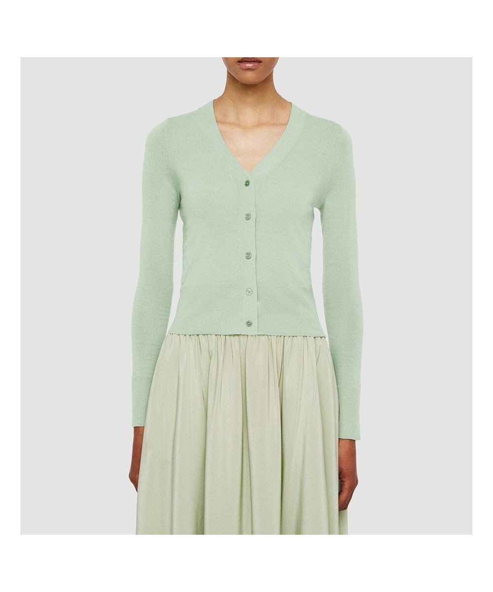 【ジョゼフ/JOSEPH】の【洗える】キャッシュエアー カーディガン インテリア・キッズ・メンズ・レディースファッション・服の通販 founy(ファニー) ファッション Fashion レディースファッション Fashion for Women トップス・カットソー Cut & Sew Tops カーディガン・羽織り Layered Style Cardigans カーディガン Cardigan, Knitwear クラシック Classic, Timeless Style クロップド Cropped, Short Length スリム Slim, Slim Fit フィット Fit, Slim Fit フェザー Feather, Feather Detail 夏 Summer 春 Spring S/S・春夏 SS, Spring/Summer, Warm Season 洗える Machine Washable Matcha|ID: prp329100004669938 ipo3291000000033764460