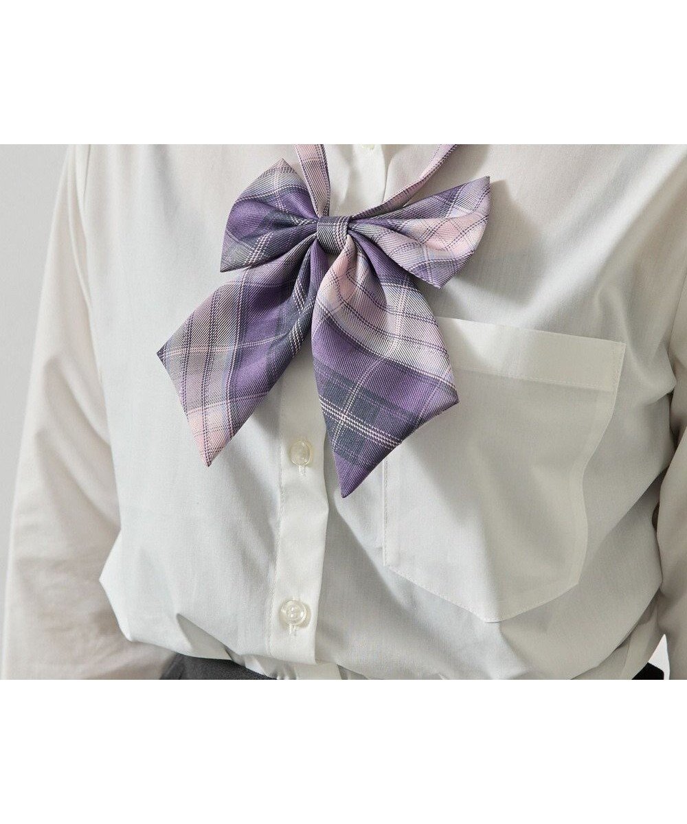 【ウィゴー/WEGO】の【SCHOOLITEM】チェックスクールリボン インテリア・キッズ・メンズ・レディースファッション・服の通販 founy(ファニー) 　ファッション　Fashion　レディースファッション　Fashion for Women　スーツ　Business Suits & Workwear　おすすめ　Recommended / Our Picks　スマホ　Smartphone, Mobile Device　スーツ　Suit, Formalwear　チェック　Check, Plaid, Tartan　リボン　Ribbon, Bow　人気　Popular, Best Seller　パープルチェック1|ID: prp329100004669956 ipo3291000000034388722