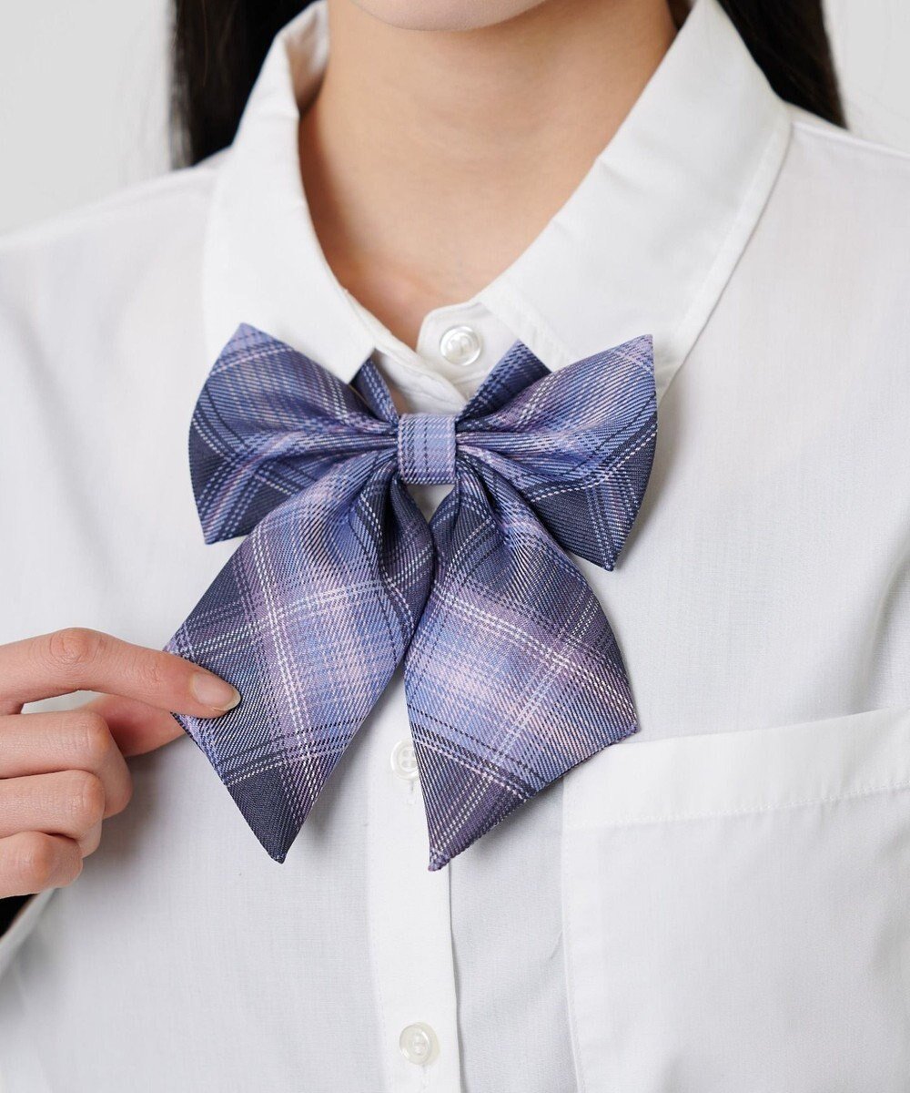 【ウィゴー/WEGO】の【SCHOOLITEM】チェックスクールリボン インテリア・キッズ・メンズ・レディースファッション・服の通販 founy(ファニー) 　ファッション　Fashion　レディースファッション　Fashion for Women　スーツ　Business Suits & Workwear　おすすめ　Recommended / Our Picks　スマホ　Smartphone, Mobile Device　スーツ　Suit, Formalwear　チェック　Check, Plaid, Tartan　リボン　Ribbon, Bow　人気　Popular, Best Seller　パープルチェック2|ID: prp329100004669956 ipo3291000000034388724