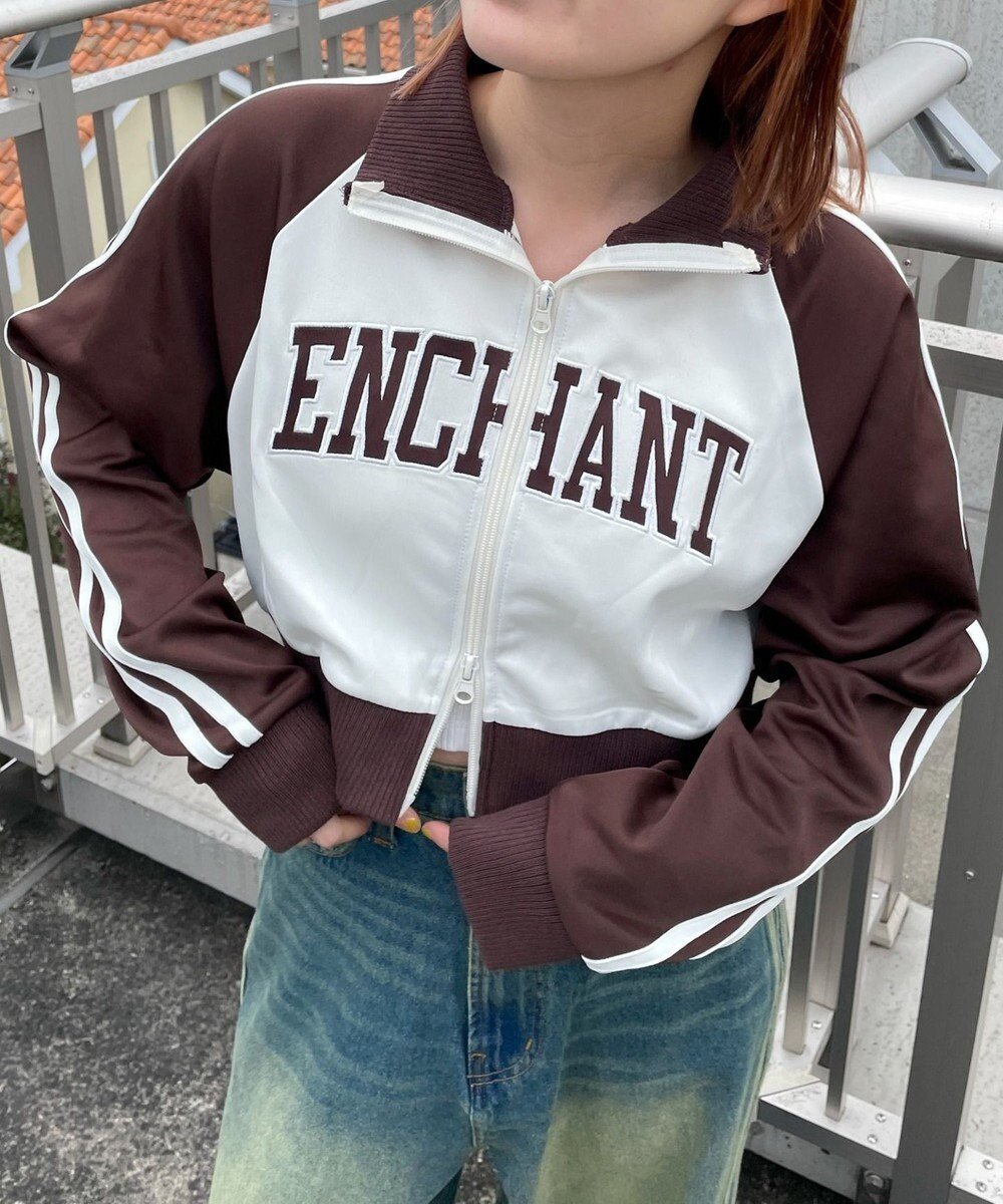 【ウィゴー/WEGO】のグラフィックショートトラックジャケット インテリア・キッズ・メンズ・レディースファッション・服の通販 founy(ファニー) ファッション Fashion レディースファッション Fashion for Women アウター Coat / Outerwear Collection レディースジャケット・軽アウター Jackets おすすめ Recommended / Our Picks ショート Short, Short Length シンプル Simple, Minimal ジャケット Jacket, Outerwear スポーティ Sporty, Casual Athletic スマホ Smartphone, Mobile Device デニム Denim, Jeans Material ワイド Wide, Wide Fit ワンポイント One Point, Statement Accent 夏 Summer 春 Spring S/S・春夏 SS, Spring/Summer, Warm Season 秋 Autumn 羽織 Haori, Light Jacket ブラウン|ID: prp329100004669966 ipo3291000000033764582