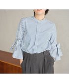 【ハッシュニュアンス/#Newans】の【洗濯機可能/シワになりにくい】リボンカフスブラウス 人気、トレンドファッション・服の通販 founy(ファニー) ファッション Fashion レディースファッション Fashion for Women トップス・カットソー Cut & Sew Tops シャツ・ブラウス・オフィスカジュアル Elegant Blouses & Button-Ups 新作・新入荷 New Arrivals / New In エレガント 上品 Elegant カフス Cuff Design コンパクト Compact, Small Size フレア Flare, Flared リボン Ribbon, Bow 夏 Summer 春 Spring S/S・春夏 SS, Spring/Summer, Warm Season 洗える Machine Washable thumbnail ネイビーストライプ|ID: prp329100004669971 ipo3291000000033764603