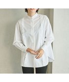 【ハッシュニュアンス/#Newans】の【洗濯機可能/シワになりにくい】パネルフリルシャツ ホワイト|ID: prp329100004669972 ipo3291000000033764606