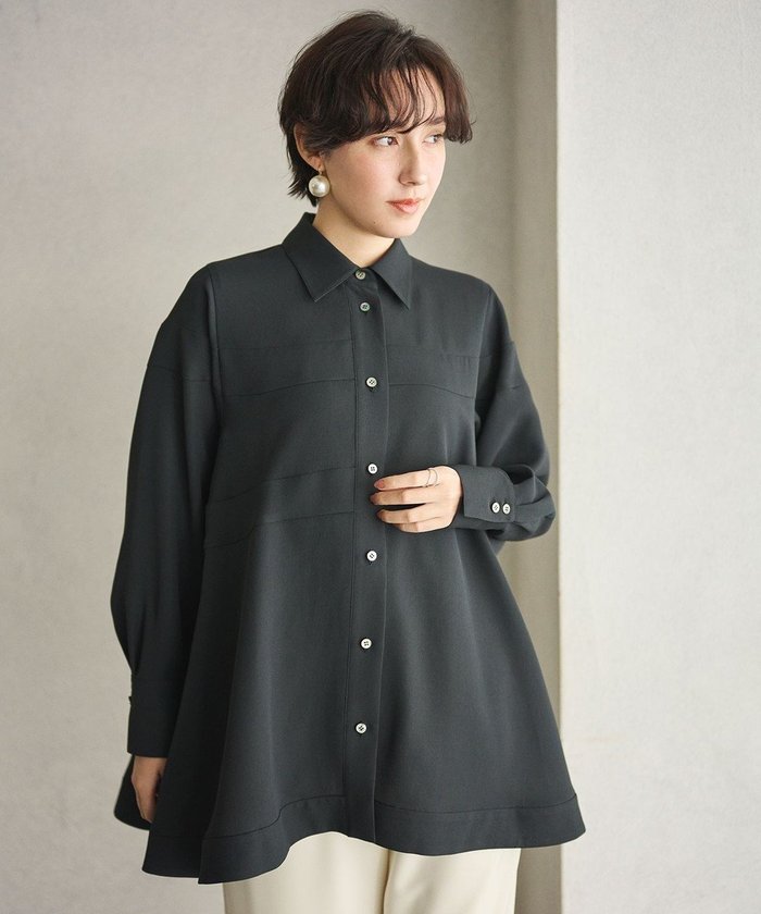 【ハッシュニュアンス/#Newans】の【洗濯機可能】Aラインパネルチュニックシャツ インテリア・キッズ・メンズ・レディースファッション・服の通販 founy(ファニー) https://founy.com/ ファッション Fashion レディースファッション Fashion for Women トップス・カットソー Cut & Sew Tops シャツ・ブラウス・オフィスカジュアル Elegant Blouses & Button-Ups 新作・新入荷 New Arrivals / New In とろみ Fluid, Flowy Fabric チュニック Tunic, Long Top バランス Balance, Style Balance リラックス Relax, Relaxed Fit 夏 Summer 春 Spring S/S・春夏 SS, Spring/Summer, Warm Season |ID: prp329100004669973 ipo3291000000033764608