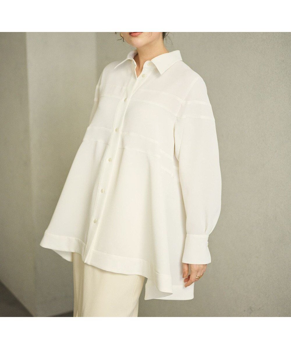 【ハッシュニュアンス/#Newans】の【洗濯機可能】Aラインパネルチュニックシャツ インテリア・キッズ・メンズ・レディースファッション・服の通販 founy(ファニー) ファッション Fashion レディースファッション Fashion for Women トップス・カットソー Cut & Sew Tops シャツ・ブラウス・オフィスカジュアル Elegant Blouses & Button-Ups 新作・新入荷 New Arrivals / New In とろみ Fluid, Flowy Fabric チュニック Tunic, Long Top バランス Balance, Style Balance リラックス Relax, Relaxed Fit 夏 Summer 春 Spring S/S・春夏 SS, Spring/Summer, Warm Season ホワイト|ID: prp329100004669973 ipo3291000000033764610