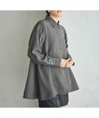 【ハッシュニュアンス/#Newans】の【洗濯機可能】Aラインパネルチュニックシャツ チャコール|ID: prp329100004669973 ipo3291000000033764611