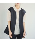 【ハッシュニュアンス/#Newans】の【洗濯機可能/ストレッチ】ペプラムジレ ネイビー|ID: prp329100004669978 ipo3291000000033764632