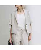 【アイシービー/iCB】の【UVケア・接触冷感・速乾・防シワ・洗える】 FluidBackSatin クロップドジャケット トープ系|ID: prp329100004669990 ipo3291000000033764664