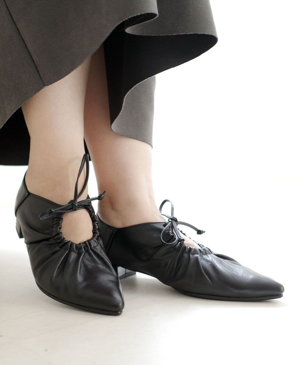 【ポインター/Pointer】の日本製 本革ポインテッドトゥリボンパンプス インテリア・キッズ・メンズ・レディースファッション・服の通販 founy(ファニー) ファッション Fashion レディースファッション Fashion for Women ギャザー Gathered, Ruffled 抗菌 Antibacterial, Bacteria-Resistant 日本製 Made In Japan ブラック|ID: prp329100004669998 ipo3291000000033764696
