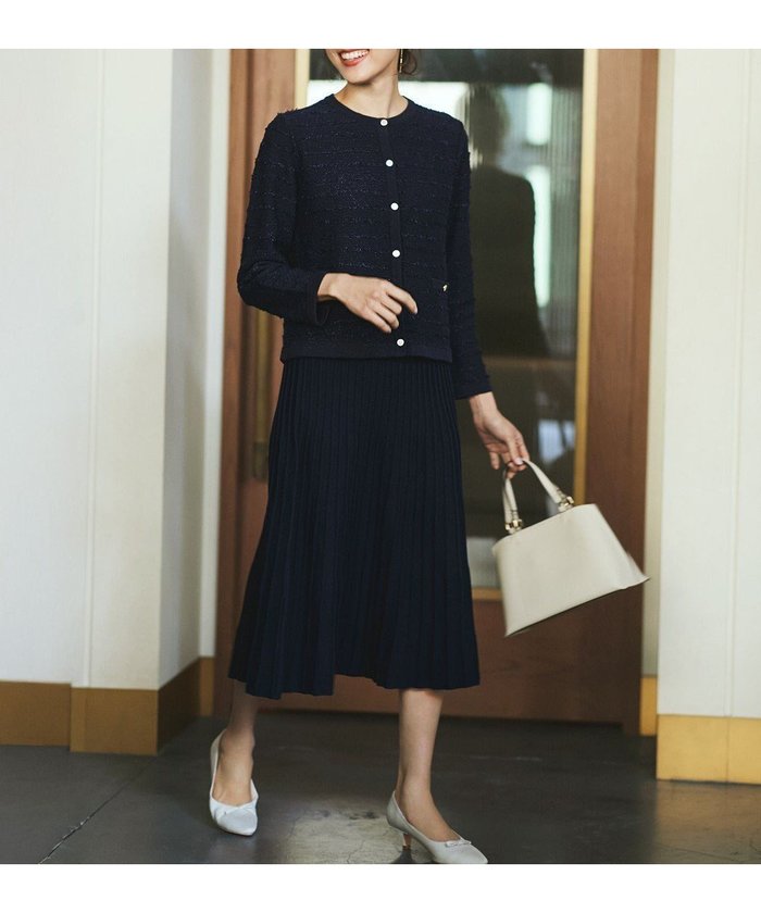 【エニー/ANY】の【ウエストゴム】セレモニーニットセットアップ インテリア・キッズ・メンズ・レディースファッション・服の通販 founy(ファニー) https://founy.com/ ファッション Fashion レディースファッション Fashion for Women ワンピース Dresses なめらか Smooth, Silky Texture ジャケット Jacket, Outerwear ストレッチ Stretch, Stretchy Fabric セットアップ Set-Up, Coordinated Outfit セレモニー Ceremony ツイード Twill, Twill Weave フォーマル Formal, Dressy プリーツ Pleats, Pleated エレガント 上品 Elegant A/W・秋冬 Autumn/Winter |ID: prp329100004670021 ipo3291000000034282105