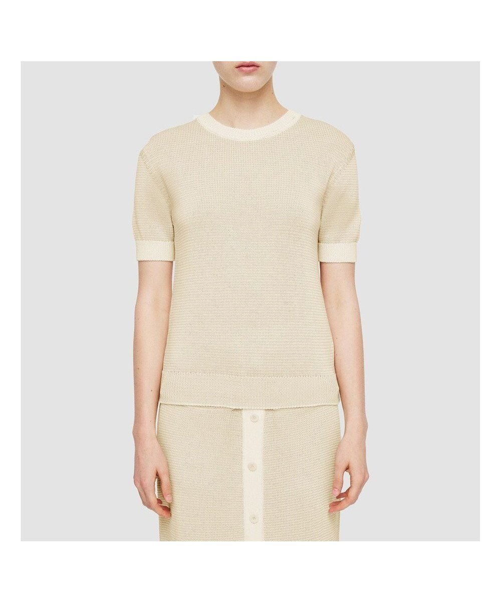 【ジョゼフ/JOSEPH】の【洗える】マイクロストライプ ショートスリーブニット 人気、トレンドファッション・服の通販 founy(ファニー) 　ファッション　Fashion　レディースファッション　Fashion for Women　トップス・カットソー　Cut & Sew Tops　ニット　Knit Tops & Sweaters　ショルダー　Shoulder, Shoulder Strap　ストライプ　Stripe, Striped Pattern　セーター　Sweater, Knitwear　フィット　Fit, Slim Fit　フレンチ　French, French Style　ラウンド　Round, Round Neck　リラックス　Relax, Relaxed Fit　レギュラー　Regular, Standard Fit　半袖　Short Sleeve, Half Sleeve　夏　Summer　春　Spring　S/S・春夏　SS, Spring/Summer, Warm Season　洗える　Machine Washable　無地　Plain, Solid Color　 other-1|ID: prp329100004670024 ipo3291000000033764774