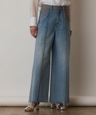【グレース コンチネンタル/GRACE CONTINENTAL】のコンビデニムワイドパンツ グレー|ID: prp329100004670042 ipo3291000000033764842