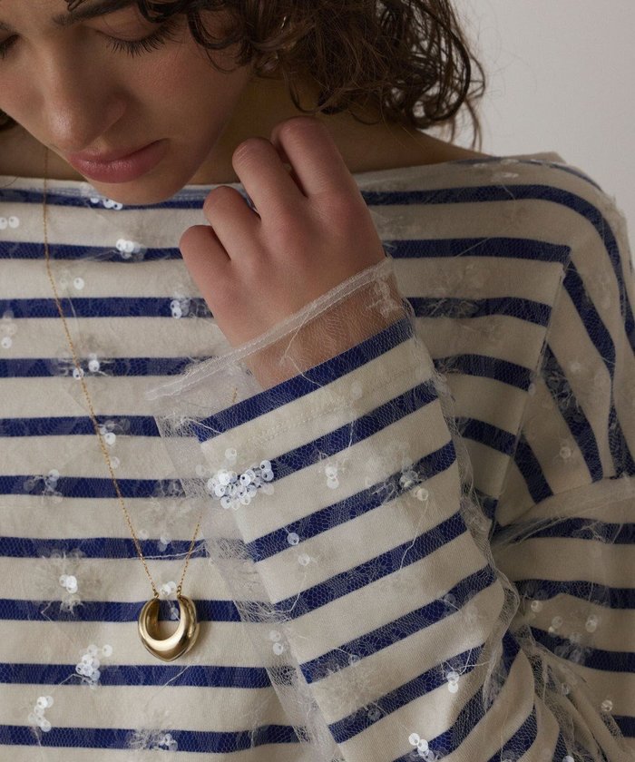 【グレース コンチネンタル/GRACE CONTINENTAL】のバスクボーダートップ インテリア・キッズ・メンズ・レディースファッション・服の通販 founy(ファニー) https://founy.com/ ファッション Fashion レディースファッション Fashion for Women トップス・カットソー Cut & Sew Tops シャツ・ブラウス・オフィスカジュアル Elegant Blouses & Button-Ups ロングTシャツ・Tシャツ Longline T-Shirts & Tees カットソー・ベーシックTシャツ Cut-and-Sewn Tops / Stretch Tees & Basics カットソー Cut and Sewn Top カーディガン Cardigan, Knitwear ショルダー Shoulder, Shoulder Strap ジャケット Jacket, Outerwear スパンコール Sequins, Sequin Embellishment ドロップ Drop Shoulder, Dropped Style バスク Basque, Basque Style バランス Balance, Style Balance ボーダー Border, Stripe ラグジュアリー Luxury, Elegant レース Lace, Lace Fabric 今季 This Season, Current Season 夏 Summer 春 Spring S/S・春夏 SS, Spring/Summer, Warm Season |ID: prp329100004670043 ipo3291000000034628592