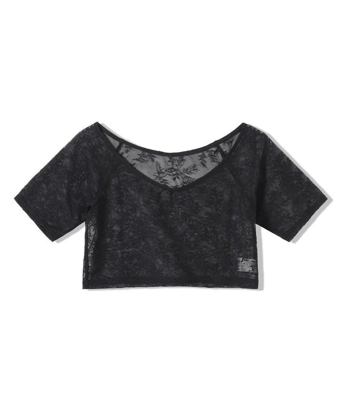 【チャコット/Chacott】のショートトップ インテリア・キッズ・メンズ・レディースファッション・服の通販 founy(ファニー) https://founy.com/ ファッション Fashion レディースファッション Fashion for Women トップス・カットソー Cut & Sew Tops コンパクト Compact, Small Size ショート Short, Short Length ベビー Baby, Babywear リーフ Leaf, Botanical Leaf レース Lace, Lace Fabric |ID: prp329100004670049 ipo3291000000033764868