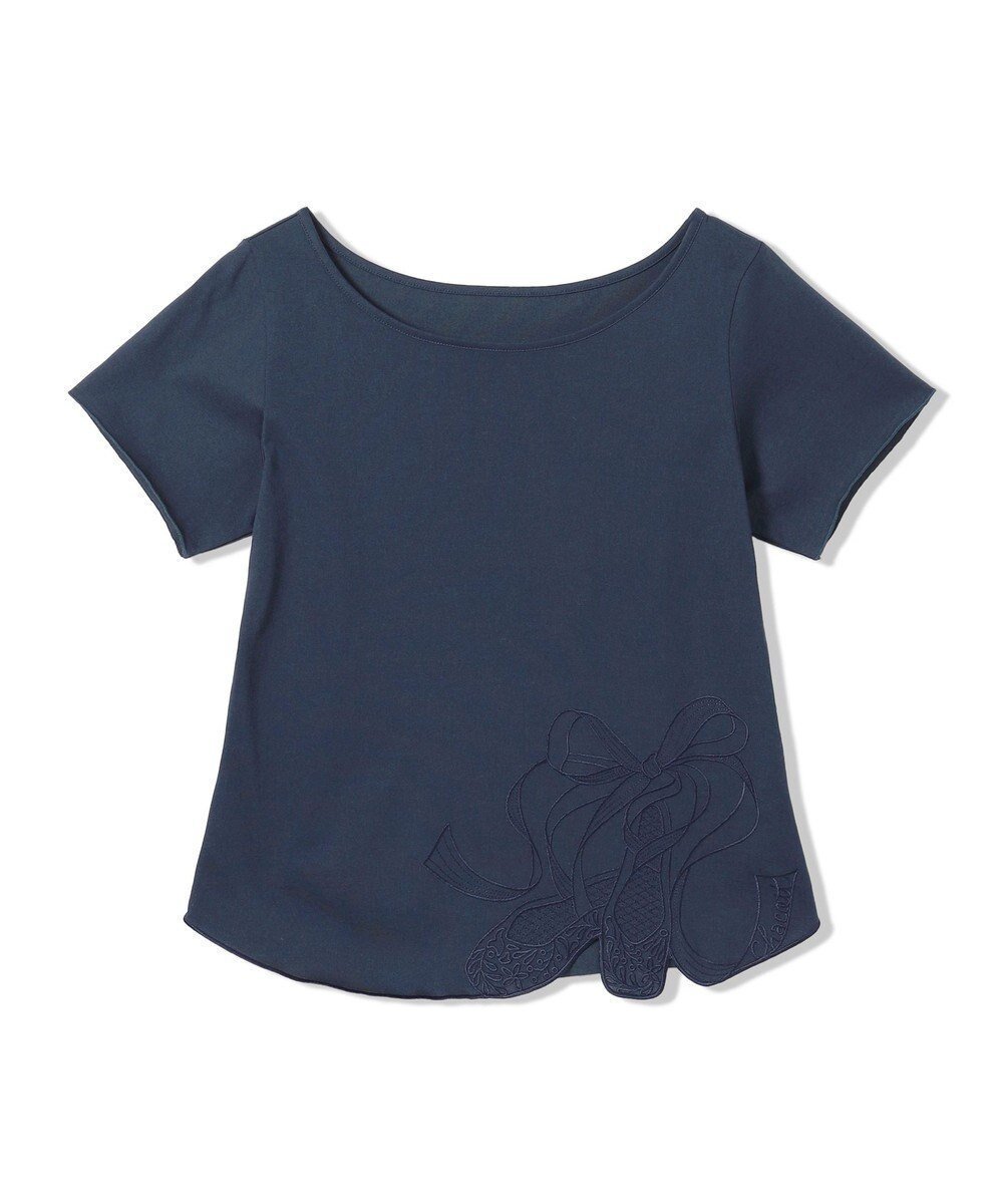 【チャコット/Chacott】のTシャツ インテリア・キッズ・メンズ・レディースファッション・服の通販 founy(ファニー) 　ファッション　Fashion　レディースファッション　Fashion for Women　トップス・カットソー　Cut & Sew Tops　シャツ・ブラウス・オフィスカジュアル　Elegant Blouses & Button-Ups　ロングTシャツ・Tシャツ　Longline T-Shirts & Tees　ストレッチ　Stretch, Stretchy Fabric　ネイビー|ID: prp329100004670050 ipo3291000000033764876