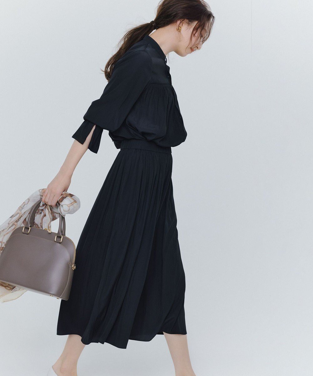 【組曲/KUMIKYOKU】の【WEB限定】ギャザーライトデシン スカート インテリア・キッズ・メンズ・レディースファッション・服の通販 founy(ファニー) ファッション Fashion レディースファッション Fashion for Women スカート Skirts 春 Spring ギャザー Gathered, Ruffled スリット Slit, Slit Detail ビンテージ Vintage, Retro Style ポケット Pocket, Pocket Detail S/S・春夏 SS, Spring/Summer, Warm Season お家時間・ステイホーム Stay Home / At Home 夏 Summer 旅行 Travel ビジネス 仕事 通勤 Business / Work / Commuting ブラック系|ID: prp329100004670062 ipo3291000000036151541